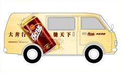 奔馳啤酒促銷面包車